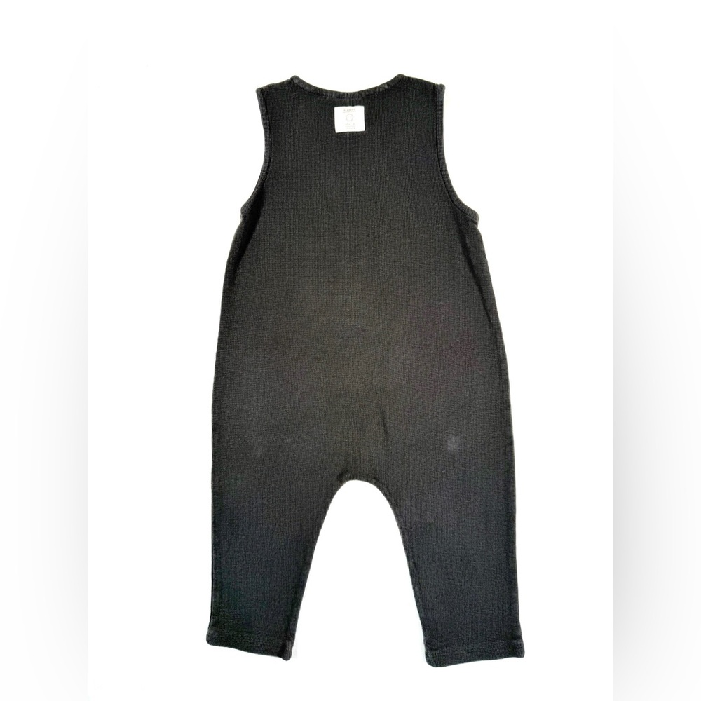 ZARA Toddler Boys’ Charcoal Grey Waffle Knit Button Up Long Jumpsuit Size 2-3 - Picture 2 of 7